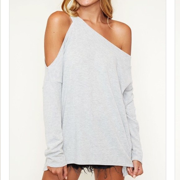 Blue One Shoulder Sweatshirt! ππ€π - Picture 3 of 3